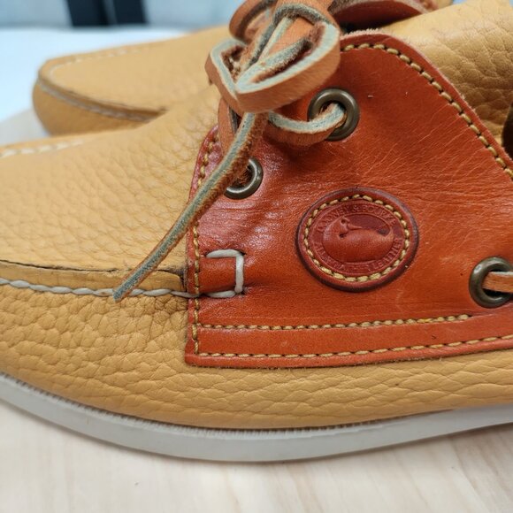 Vintage Dooney & Bourke Yellow Leather Loafer Slip On Boat Shoes Women US 11 M - Picture 6 of 14